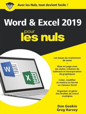 cover image of Word et Excel 2019 pour les Nuls, poche, 2e édition